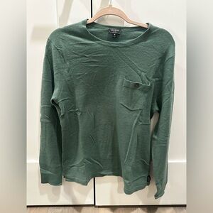 Todd Snyder Cashmere Slim Forest Green Long Sleeve Tee